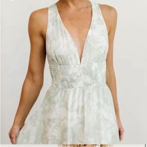 Baltic Born Sienna Maxi Dress (white & green)